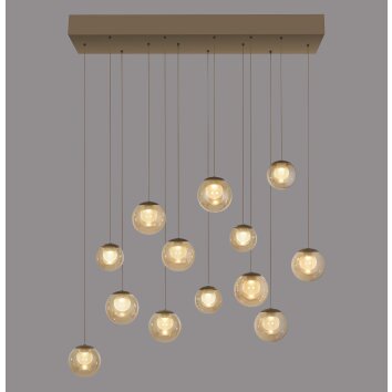 Paul Neuhaus Verlichting Popup Hanglamp LED Brons, 13-lichts, Afstandsbediening