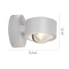 Lichten Direct AKKU-CHIA Wandlamp LED Wit, 2-lichts, Afstandsbediening