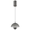 Globo Bernie Hanglamp LED Chroom, Zwart, 1-licht, Bewegingsmelder