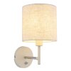 Globo Deleon Wandlamp Chroom, Zandkleurig, 1-licht