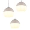 Globo Ragusa Hanglamp Chroom, Wit, 3-lichts