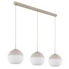 Globo Ragusa Hanglamp Chroom, Wit, 3-lichts