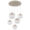 Globo Ragusa Hanglamp Chroom, Wit, 5-lichts