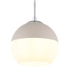 Globo Ragusa Hanglamp Chroom, Wit, 1-licht