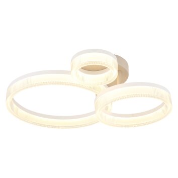 Globo Zara Plafondlamp LED Zandkleurig, Wit, 1-licht