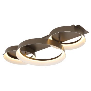 Globo Syrakus Plafondlamp LED Bruin, 1-licht