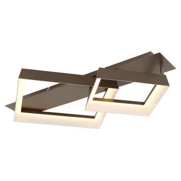 Globo Syrakus Plafondlamp LED Bruin, 1-licht