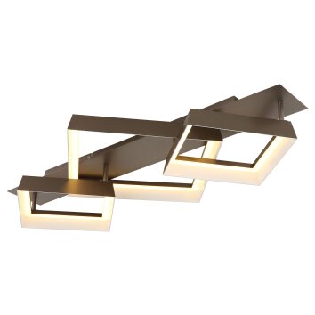 Globo Syrakus Plafondlamp LED Bruin, 1-licht