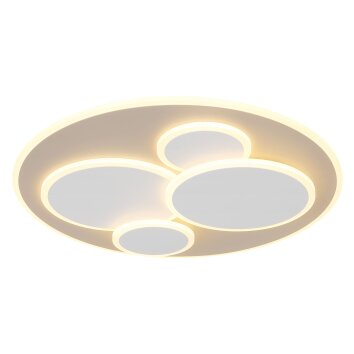 Globo Monty Plafondlamp LED Zandkleurig, Wit, 1-licht