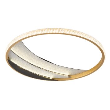 Globo Constance Plafondlamp LED Chroom, Zwart, 1-licht