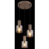 Globo Walton Hanglamp Bruin, 3-lichts