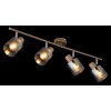 Globo Walton Plafondlamp Bruin, Chroom, 4-lichts