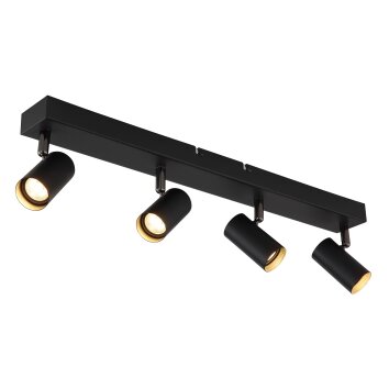 Globo Este Plafondlamp LED Chroom, Zwart, 4-lichts