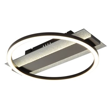 Globo Norberto Plafondlamp LED Zwart, Zilver, 1-licht