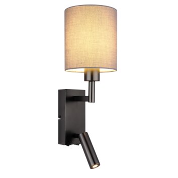Globo Zamora Wandlamp Zwart, 1-licht