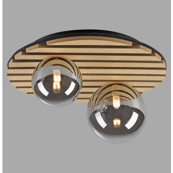 Lichten Direct STIKA Plafondlamp LED Hout licht, 2-lichts