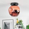 Ripoll Plafondlamp, Kogellampje Koperkleurig, 1-licht