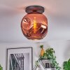 Ripoll Plafondlamp, Kogellampje Koperkleurig, 1-licht