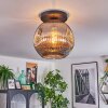 Ripoll Plafondlamp, Kogellampje Rookkleurig, 1-licht
