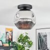 Ripoll Plafondlamp, Kogellampje Chroom, Rookkleurig, 1-licht