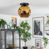 Ripoll Plafondlamp, Kogellampje Goud, 1-licht