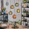 Ripoll Hanglamp, Kogellampje, Hanglamp Goud, Zwart, 5-lichts