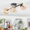 Chehalis Plafondlamp, Kogellampje Amber, Duidelijk, 4-lichts