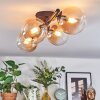 Chehalis Plafondlamp, Kogellampje Amber, Duidelijk, 4-lichts