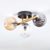 Chehalis Plafondlamp, Kogellampje Goud, Zwart, 3-lichts