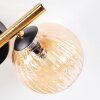 Chehalis Plafondlamp, Kogellampje Goud, Zwart, 3-lichts