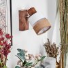 Fallhagen Wandlamp, Muurspot Chroom, Hout donker, 1-licht