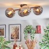 Chehalis Plafondlamp, Kogellampje Chroom, Rookkleurig, 4-lichts
