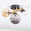 Chehalis Plafondlamp, Kogellampje Goud, Zwart, 3-lichts