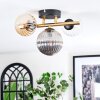 Chehalis Plafondlamp, Kogellampje Goud, Zwart, 3-lichts