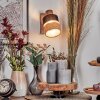 Fallhagen Wandlamp, Muurspot Chroom, Hout donker, 1-licht