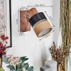 Fallhagen Wandlamp, Muurspot Chroom, Hout donker, 1-licht
