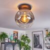 Ripoll Plafondlamp, Kogellampje Duidelijk, Rookkleurig, 1-licht