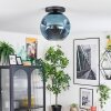 Ripoll Plafondlamp, Kogellampje Blauw, 1-licht
