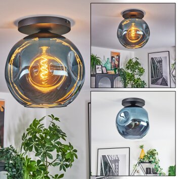 Ripoll Plafondlamp, Kogellampje Blauw, 1-licht