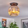 Ripoll Plafondlamp, Kogellampje Chroom, Duidelijk, Rookkleurig, 1-licht