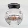 Ripoll Plafondlamp, Kogellampje Chroom, Duidelijk, Rookkleurig, 1-licht