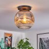 Ripoll Plafondlamp, Kogellampje Duidelijk, Rookkleurig, 1-licht