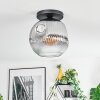 Ripoll Plafondlamp, Kogellampje Duidelijk, Rookkleurig, 1-licht