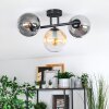 Gastor Plafondlamp, Kogellampje Amber, Duidelijk, Rookkleurig, 3-lichts