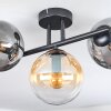 Gastor Plafondlamp, Kogellampje Amber, Duidelijk, Rookkleurig, 3-lichts