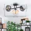 Gastor Plafondlamp, Kogellampje Amber, Duidelijk, Rookkleurig, 3-lichts