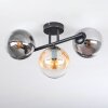 Gastor Plafondlamp, Kogellampje Amber, Duidelijk, Rookkleurig, 3-lichts