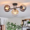 Gastor Plafondlamp, Kogellampje Amber, Duidelijk, Rookkleurig, 3-lichts