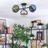 Gastor Plafondlamp, Kogellampje Blauw, Chroom, Groen, Duidelijk, Rookkleurig, 3-lichts