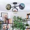 Gastor Plafondlamp, Kogellampje Blauw, Chroom, Groen, Duidelijk, Rookkleurig, 3-lichts